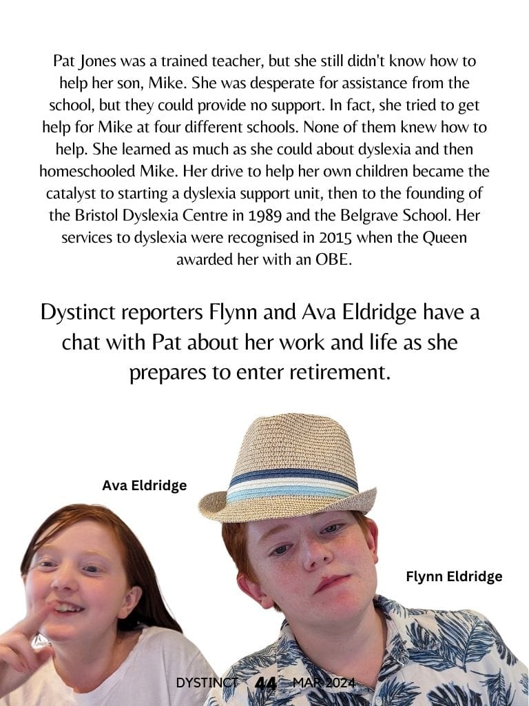 Issue 20: Dystinct Report – Flynn & Ava Eldridge’s Interview with Pat Jones