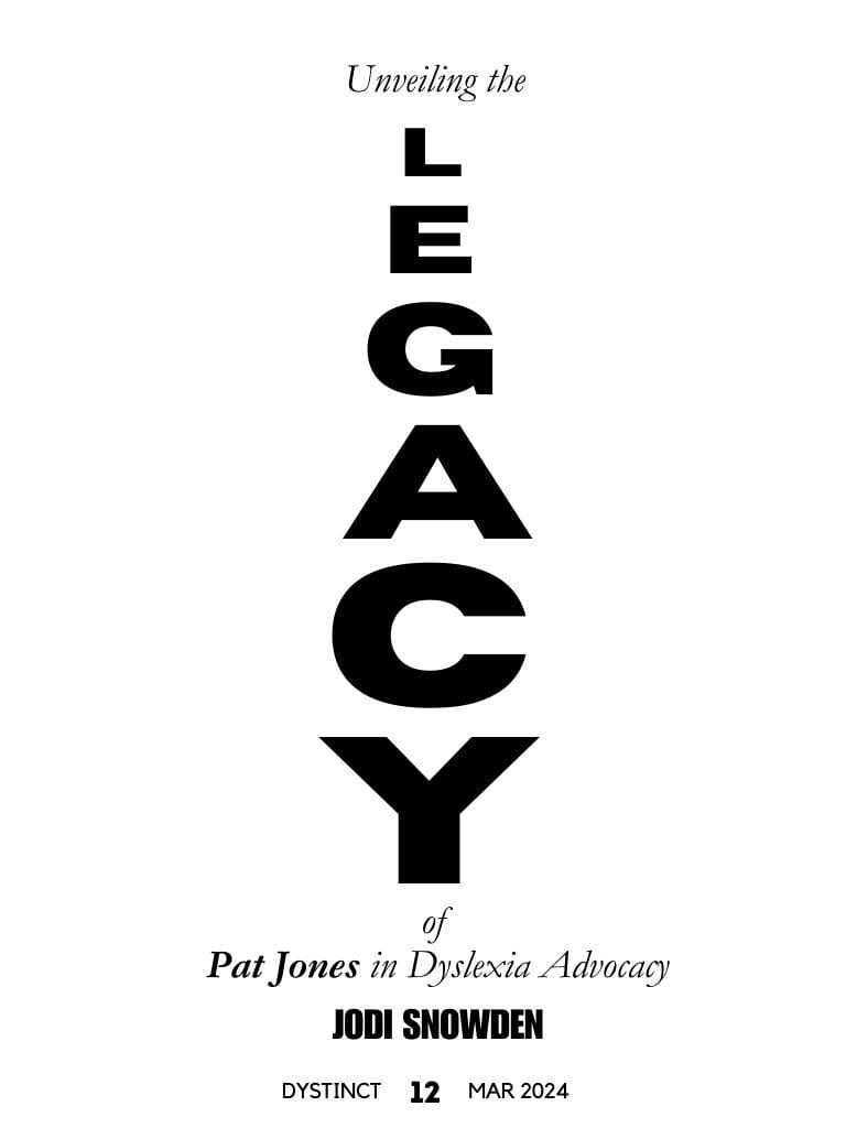 Issue 20: Legacy of Literacy: Honouring a Luminary | Pat Jones