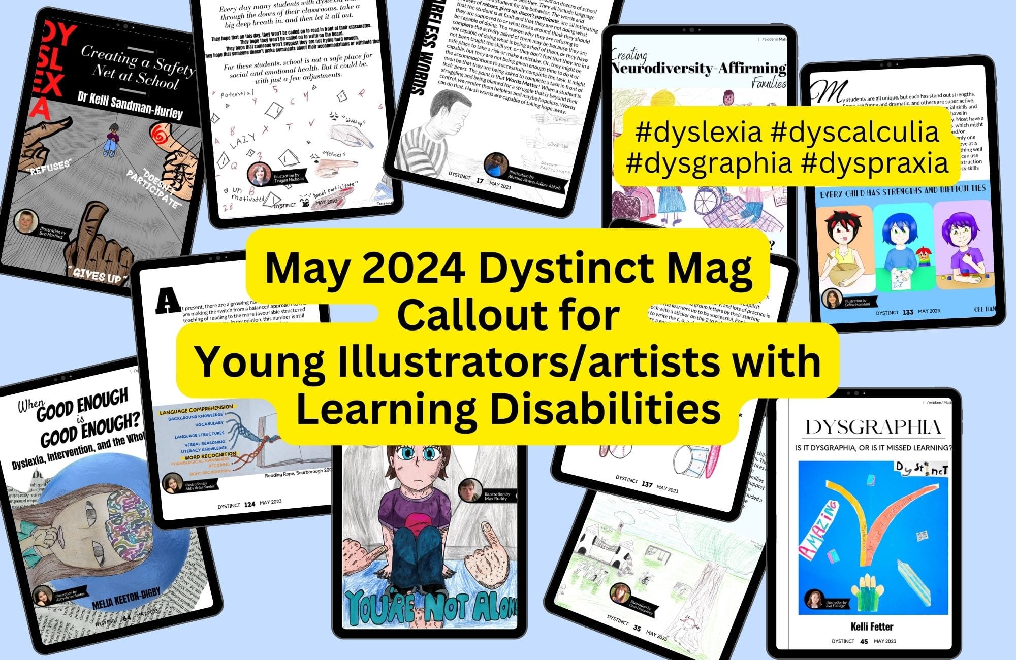 Issue 21: Illustration Callout for May 2024 Dystinct Magazine