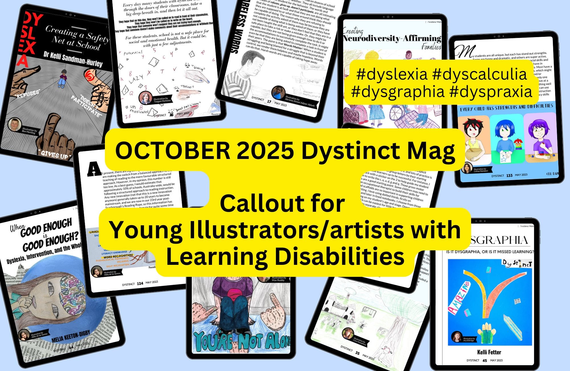 Issue 28: Illustration Callout for October 2025 Dystinct Magazine